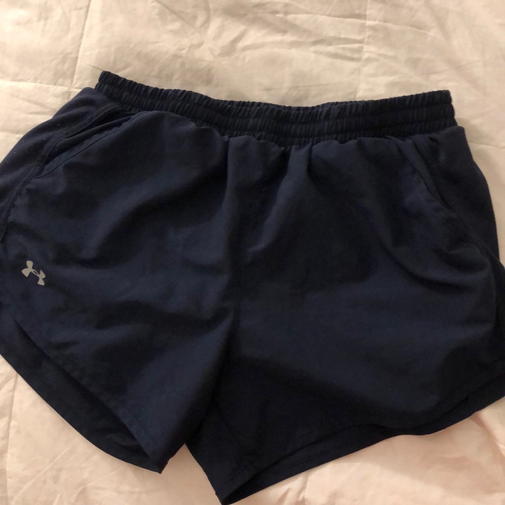 Navy running shorts